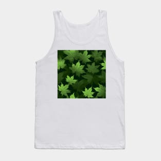 Green Leaves Pattern 18 Tank Top